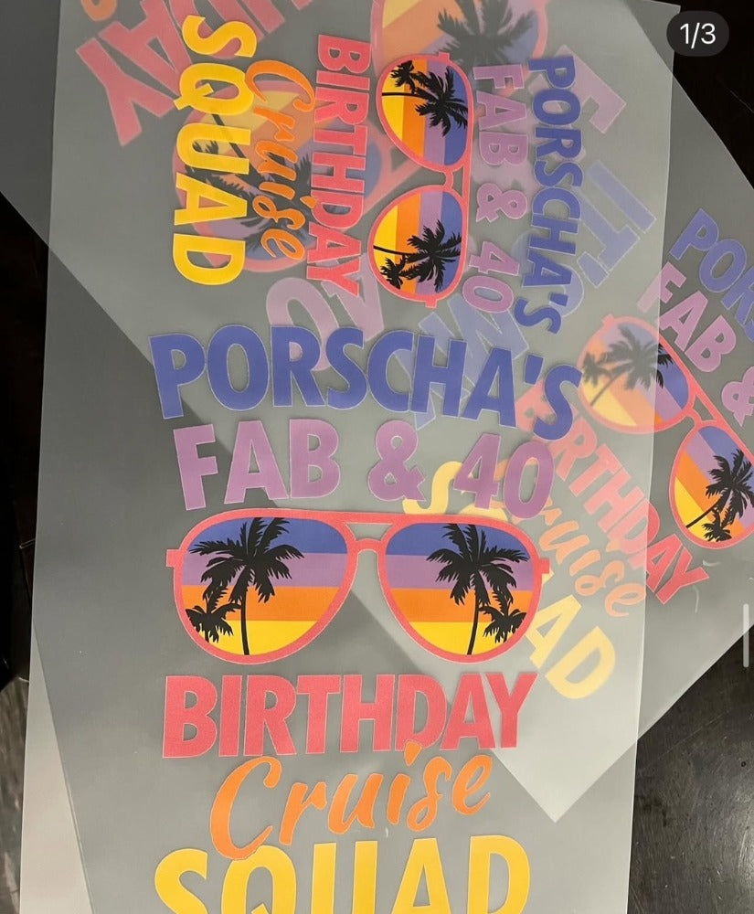 Custom Transfer Sheet